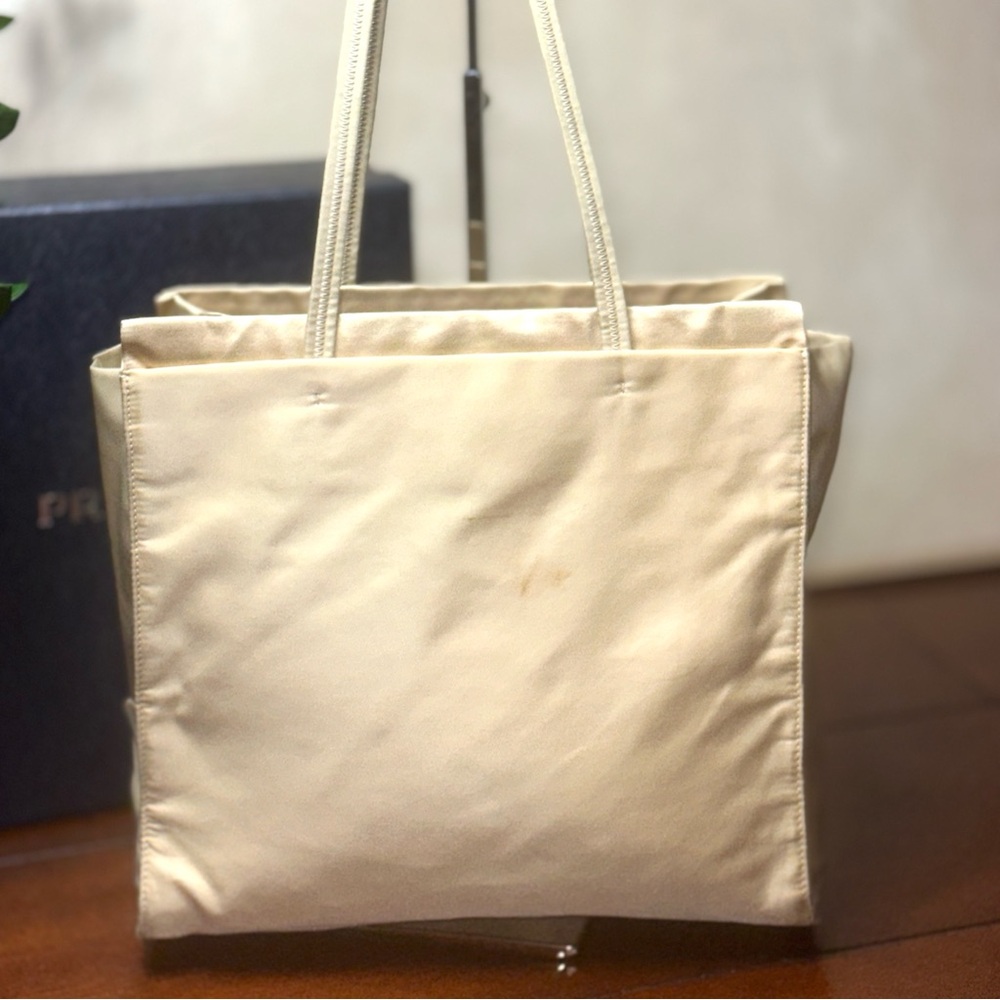 AUTHENTIC Prada Satin Raso Shoulder Bag.  Golden yellow.